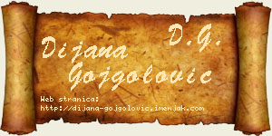 Dijana Gojgolović vizit kartica
